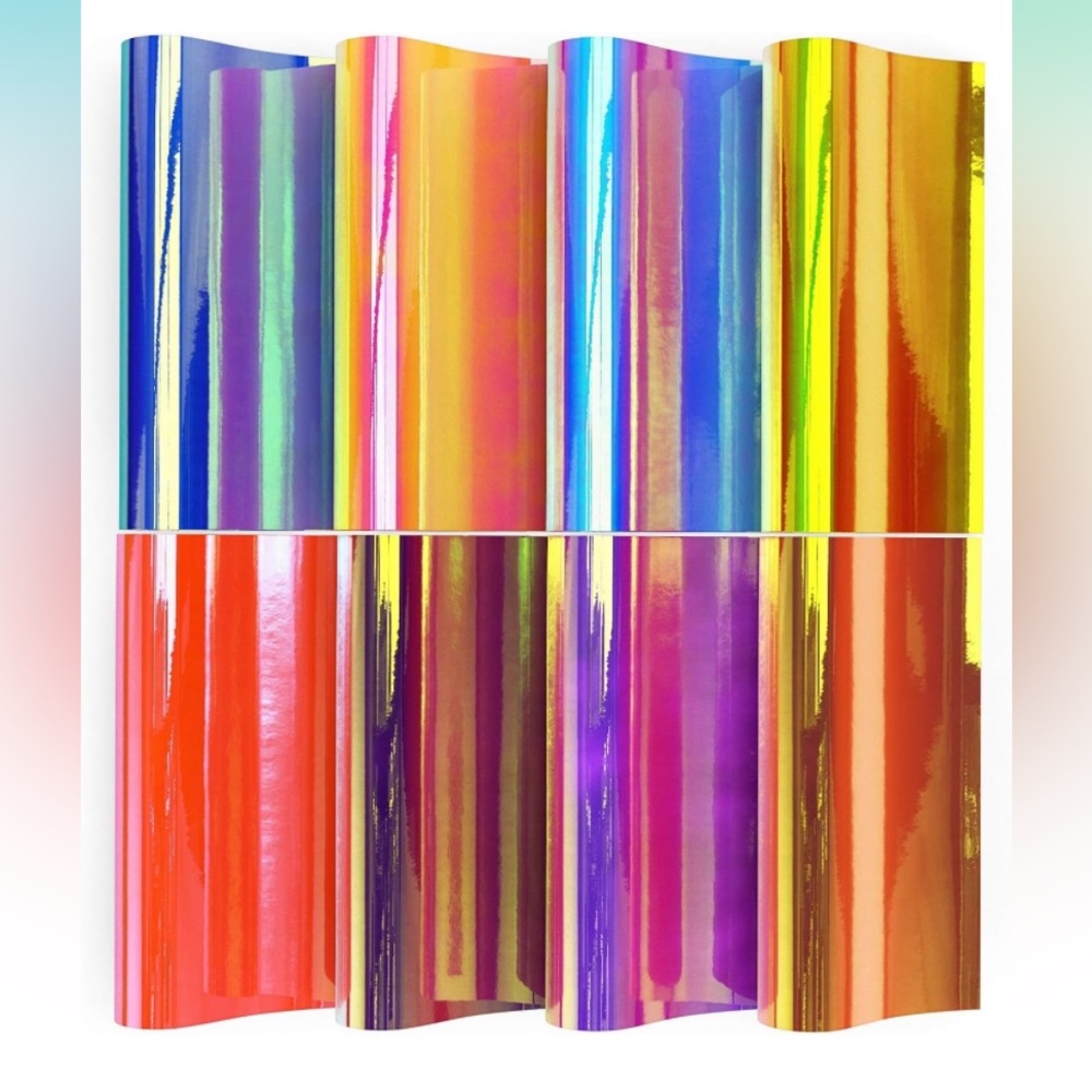 Arteza Self-adhesive Vinyl Multi Color holographic pink/red Tones 8 Pk 12x12”